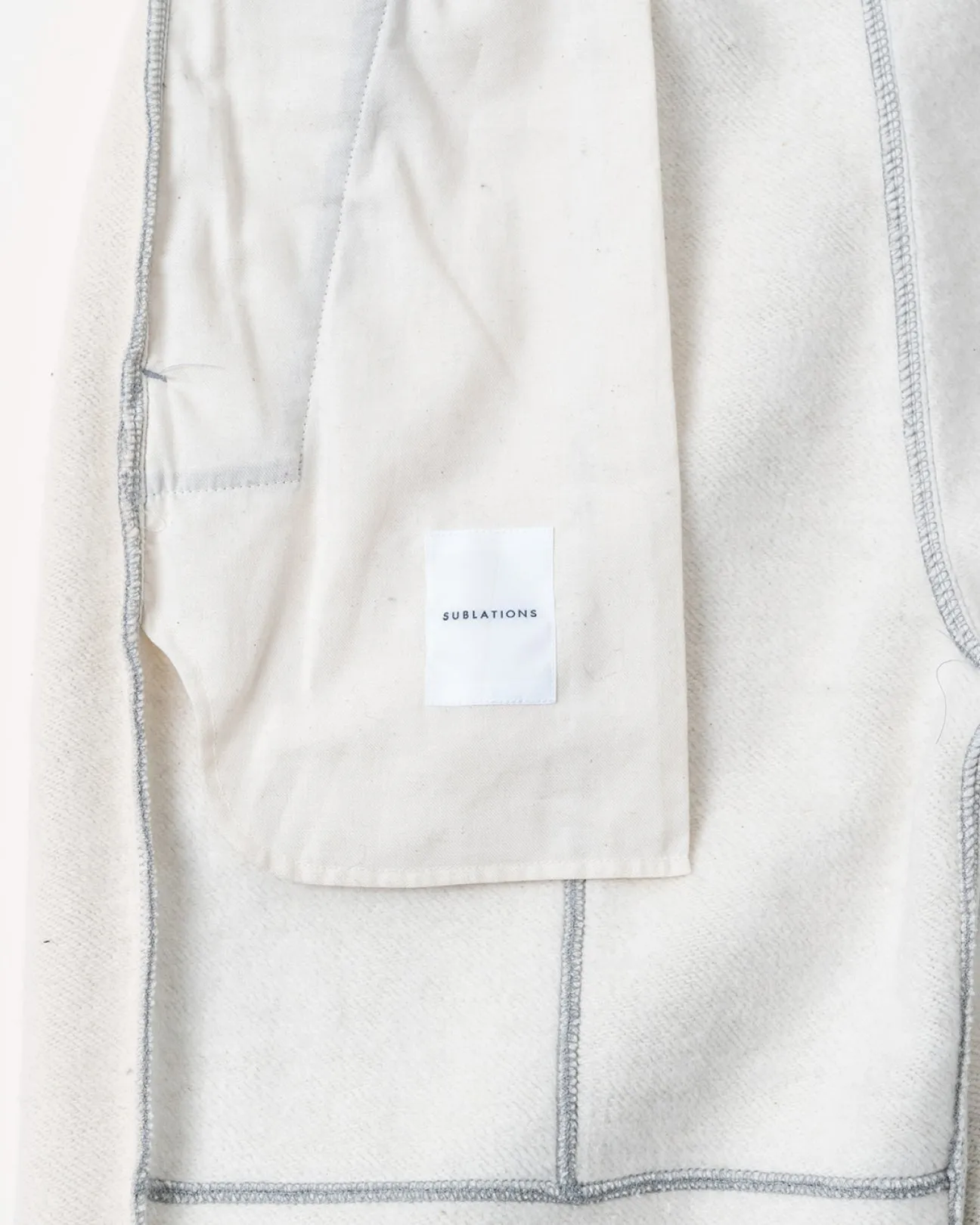 SAKURA OILED PANEL SWEAT PANTS【HEATHER GREY】