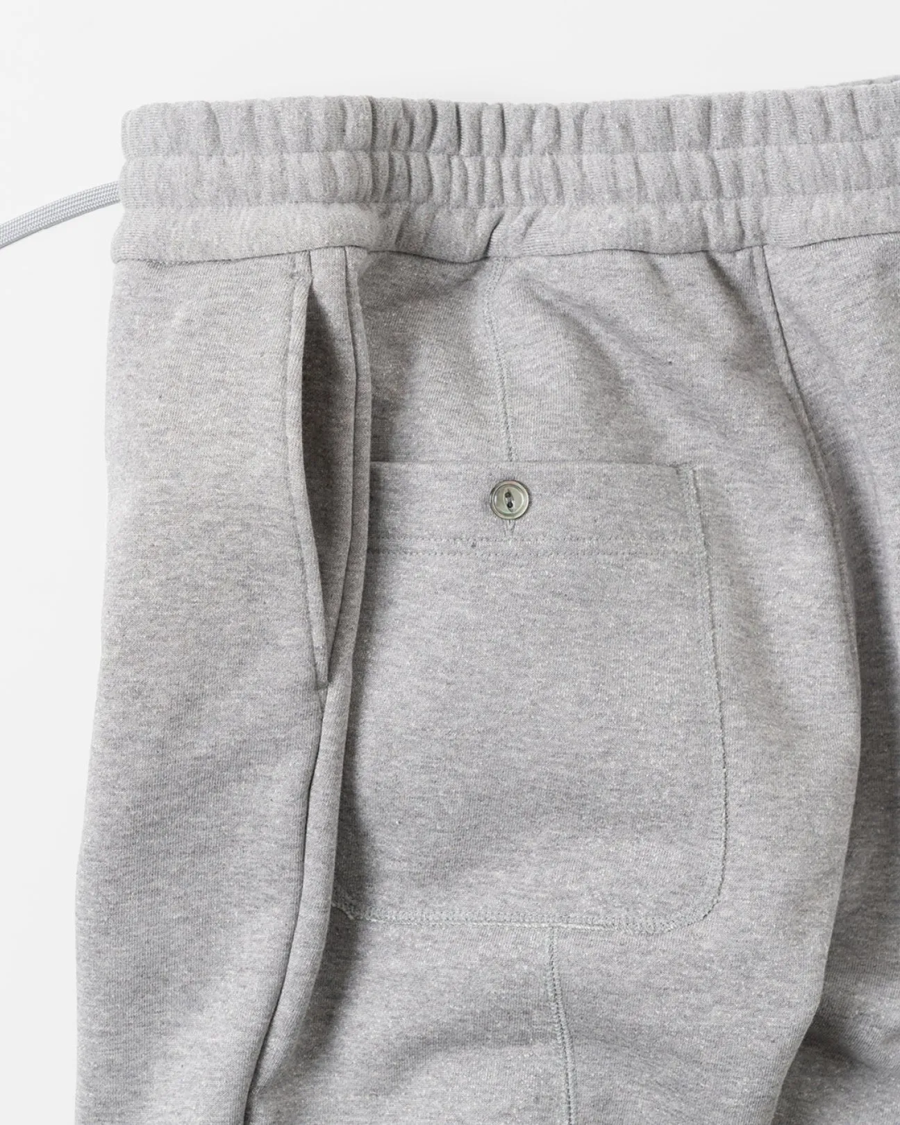 SAKURA OILED PANEL SWEAT PANTS【HEATHER GREY】