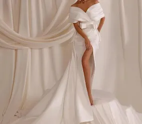 Sexy Satin Mermaid Wedding Gown All Sizes/Colors