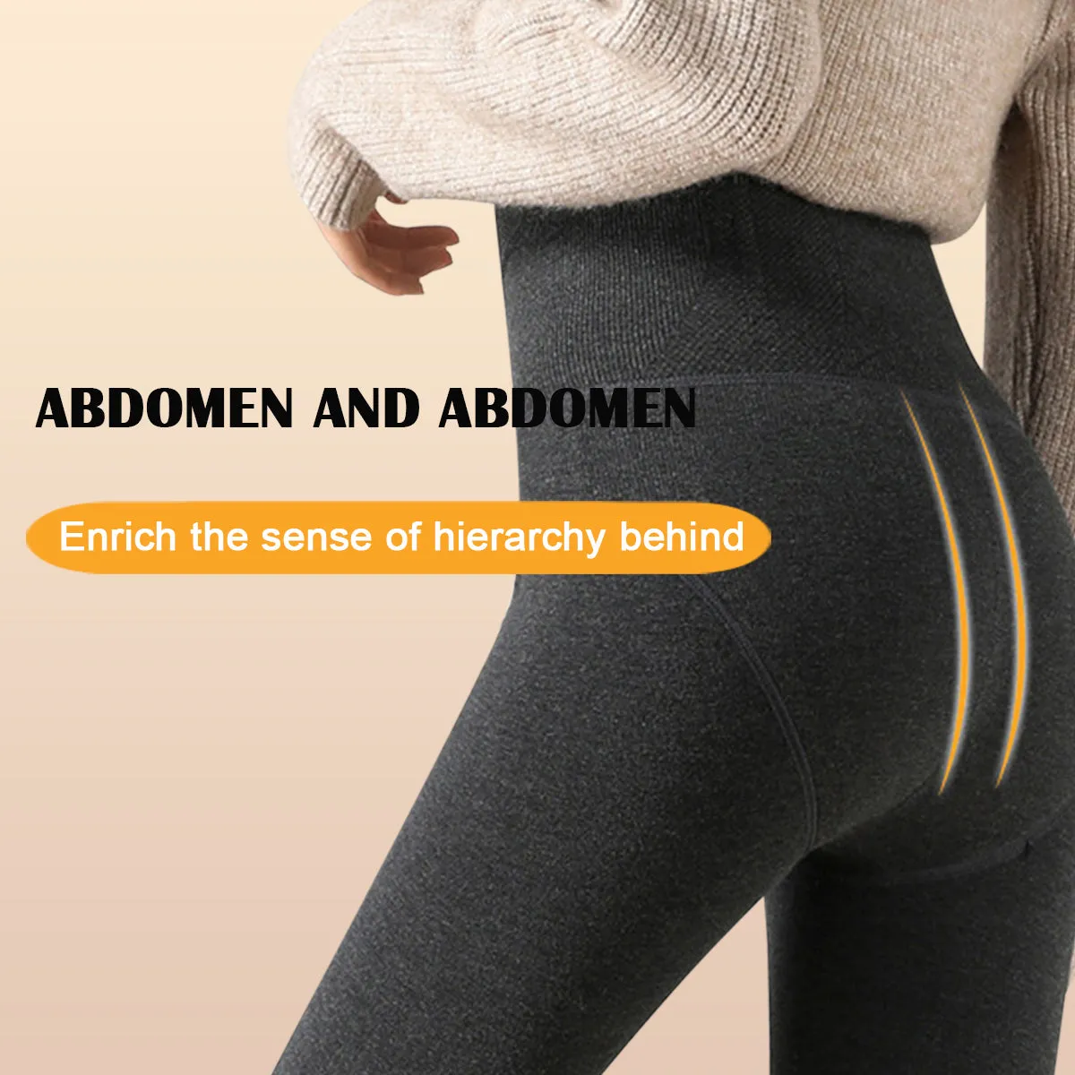 Sidiou Group Women Casual Outdoor High Waist Hip Lift Pants Thermal Fleece Tights Lined Leggings Winter Cotton Stockings Warm Pantyhose