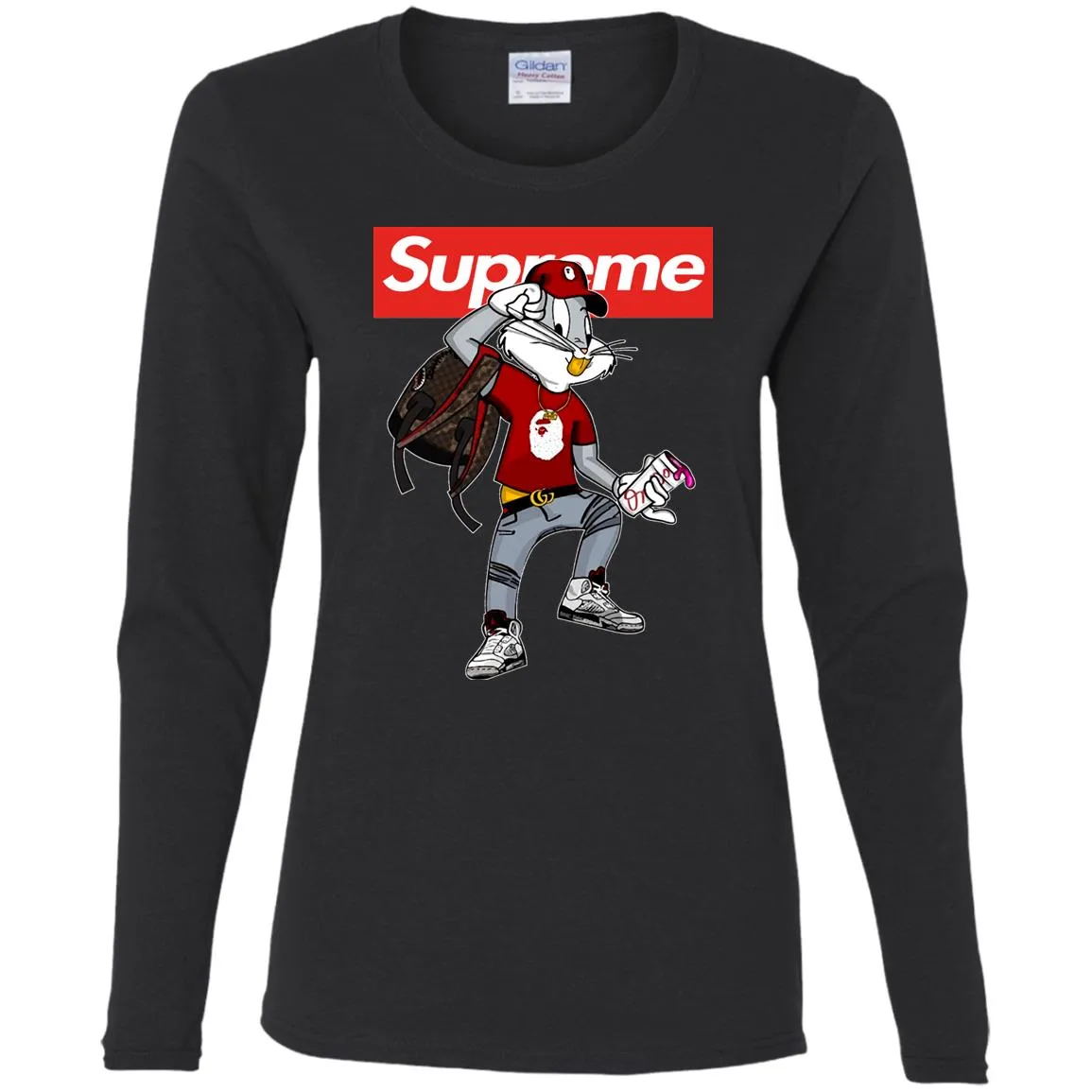 Supreme Rabbit Shirt Women Long Sleeve Shirt