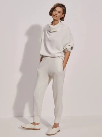 The Slim Cuff Pant 25" in Ivory Marl