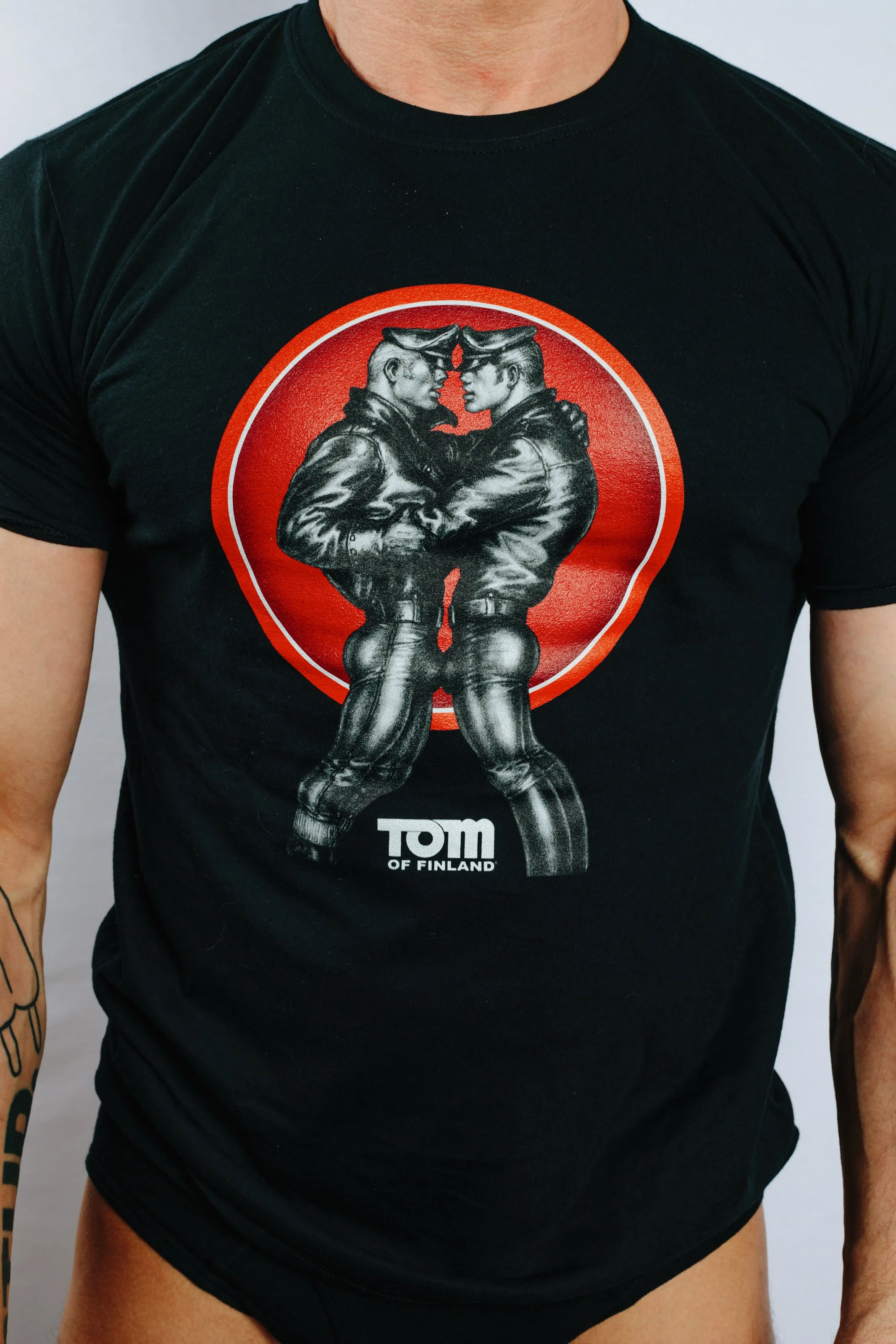 Tom of Finland Leather Duo Tee by Peachy Kings