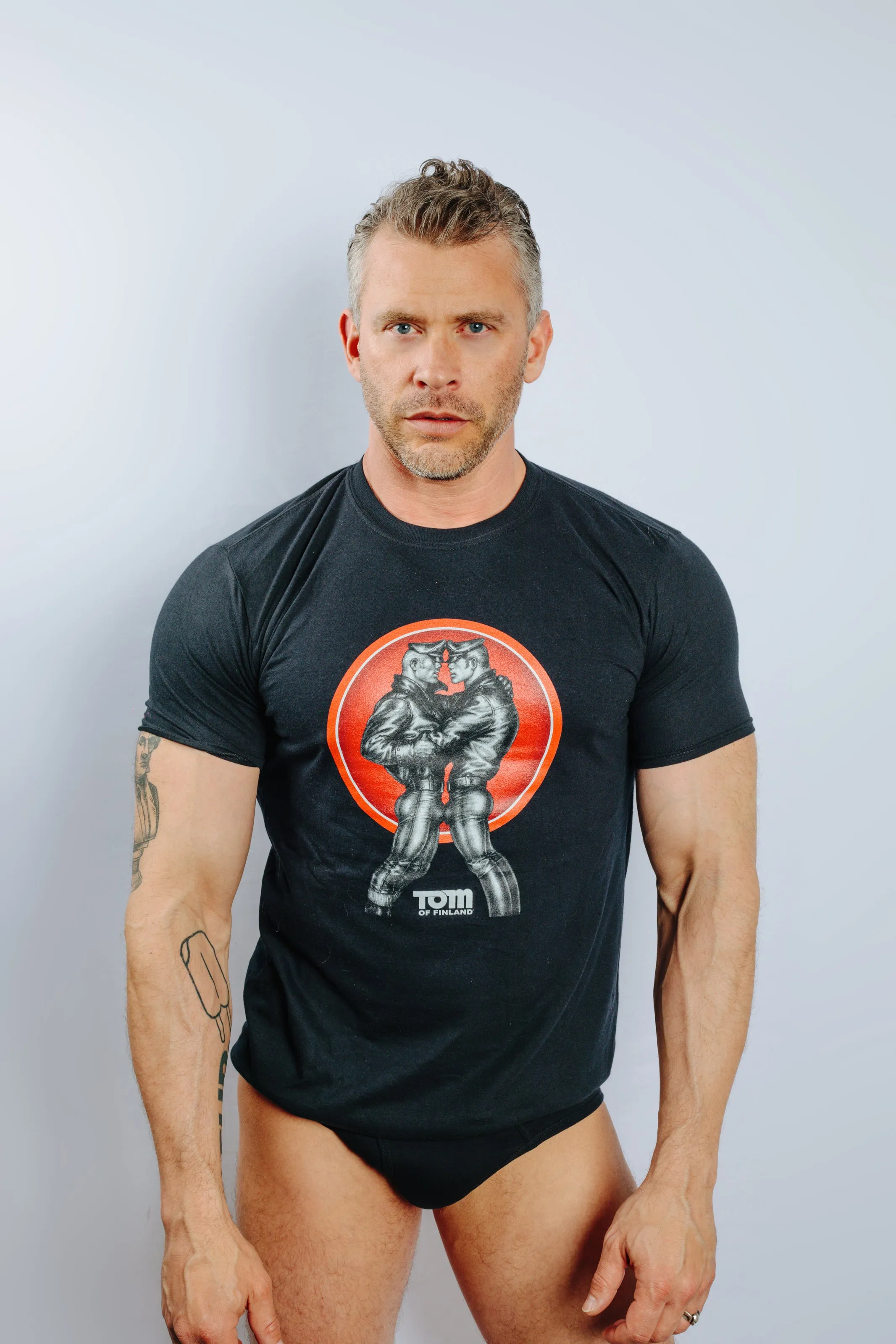 Tom of Finland Leather Duo Tee by Peachy Kings