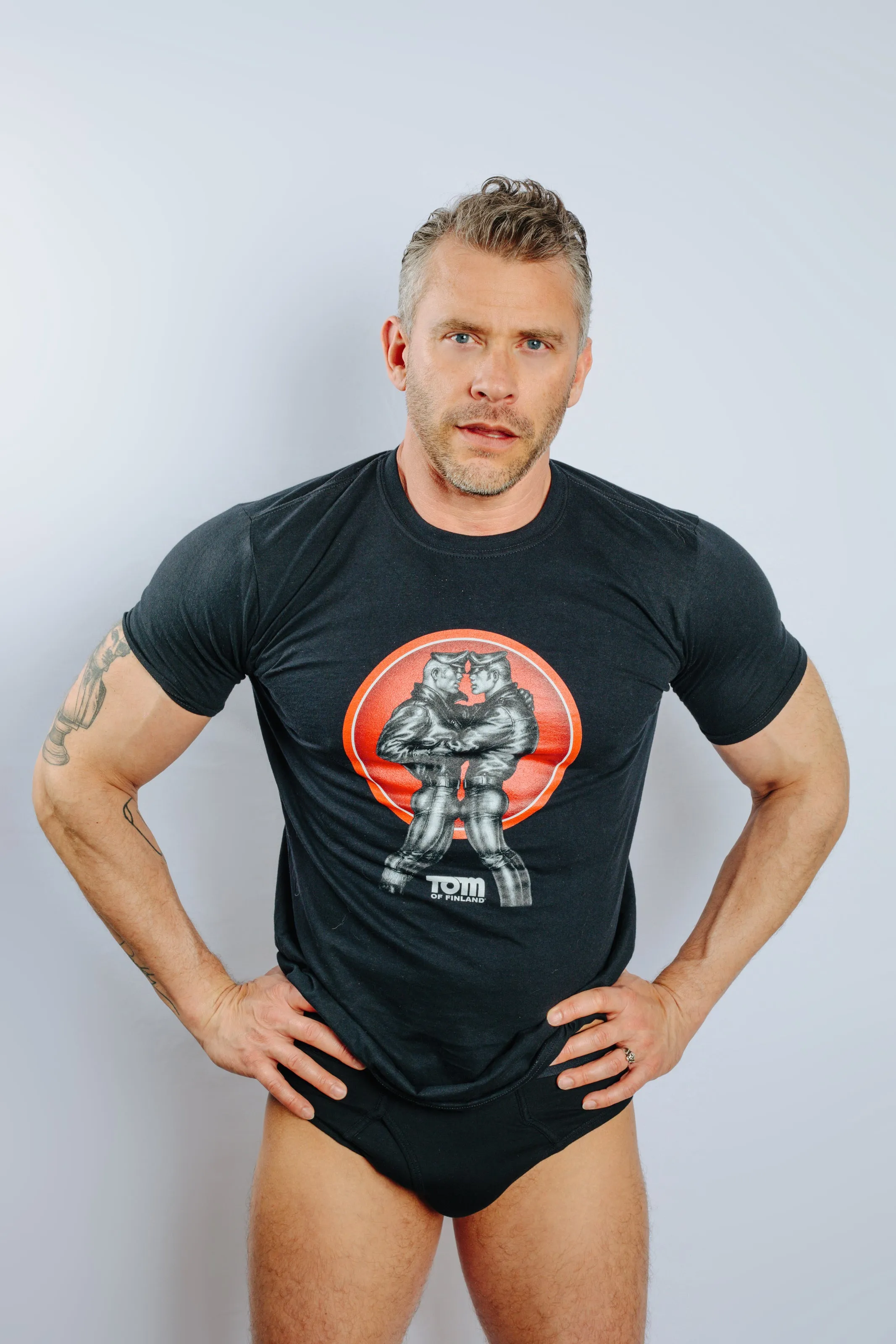 Tom of Finland Leather Duo Tee by Peachy Kings