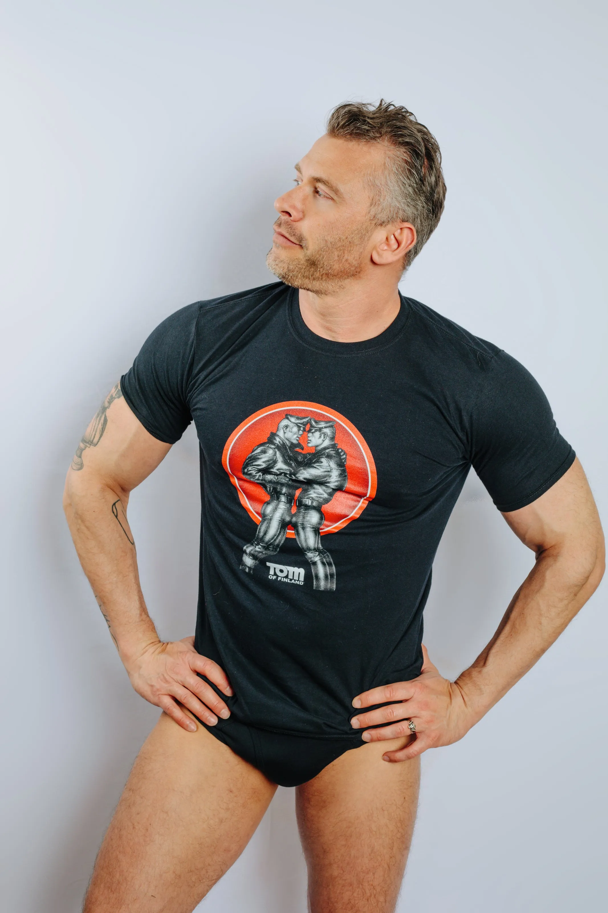 Tom of Finland Leather Duo Tee by Peachy Kings