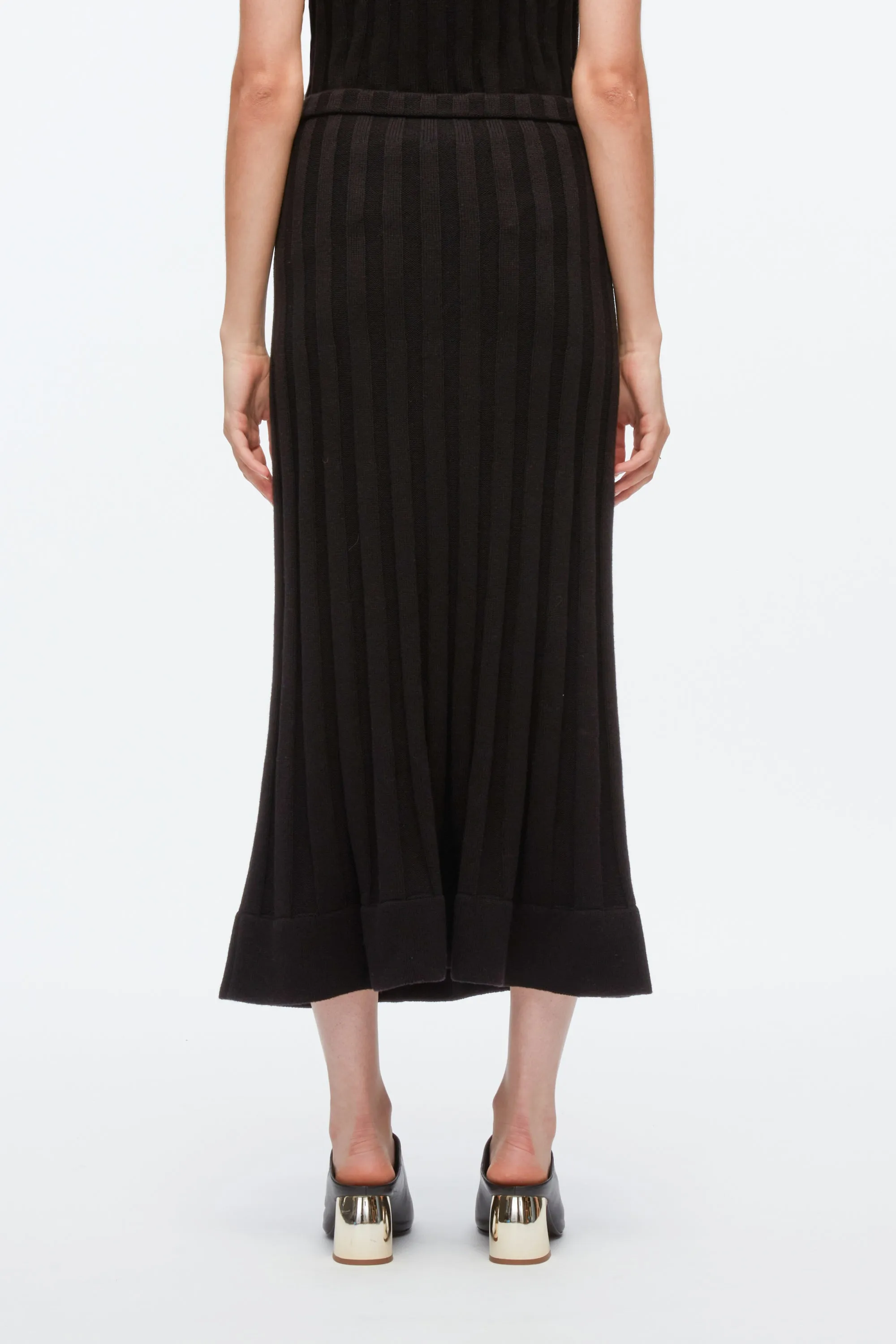 Travelling Rib Midi Skirt