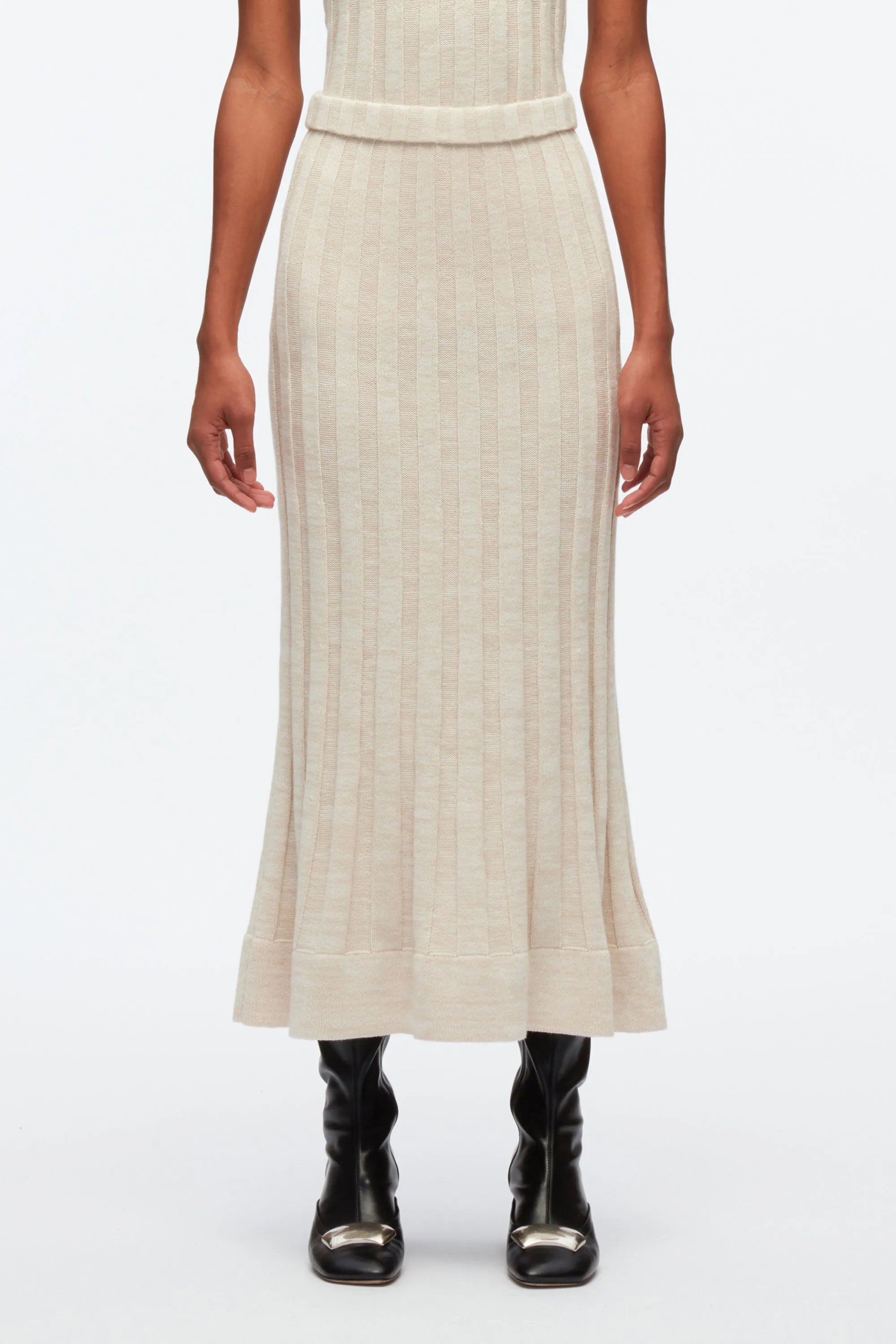 Travelling Rib Midi Skirt