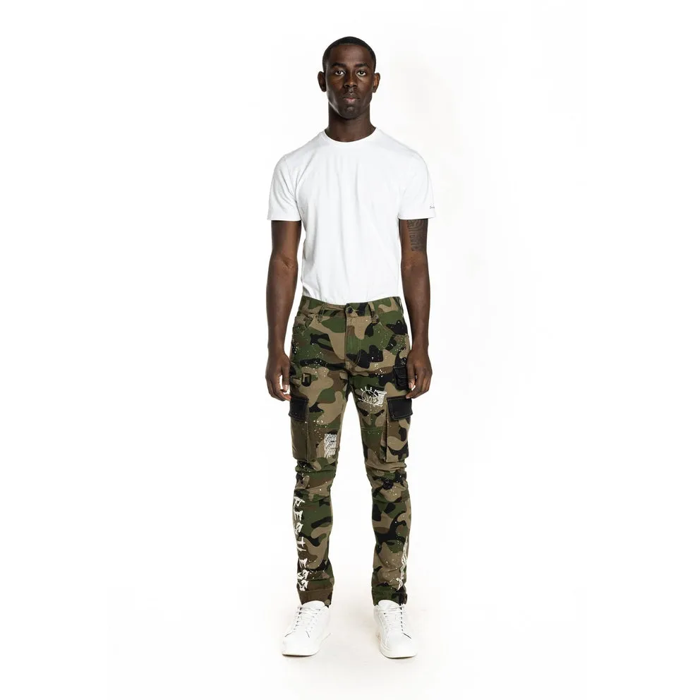 Utility Fashion Cargo Twill Pants - Wood Camo