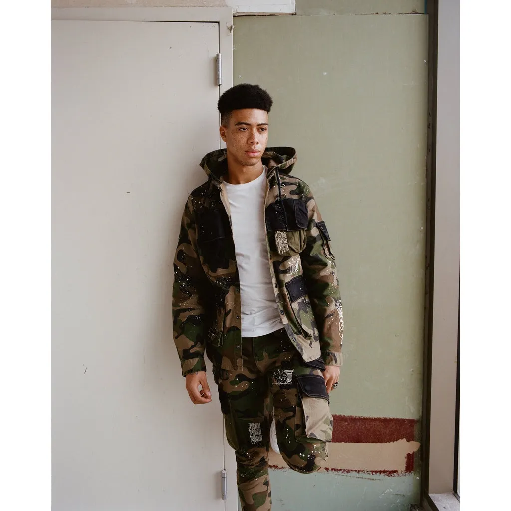 Utility Fashion Cargo Twill Pants - Wood Camo