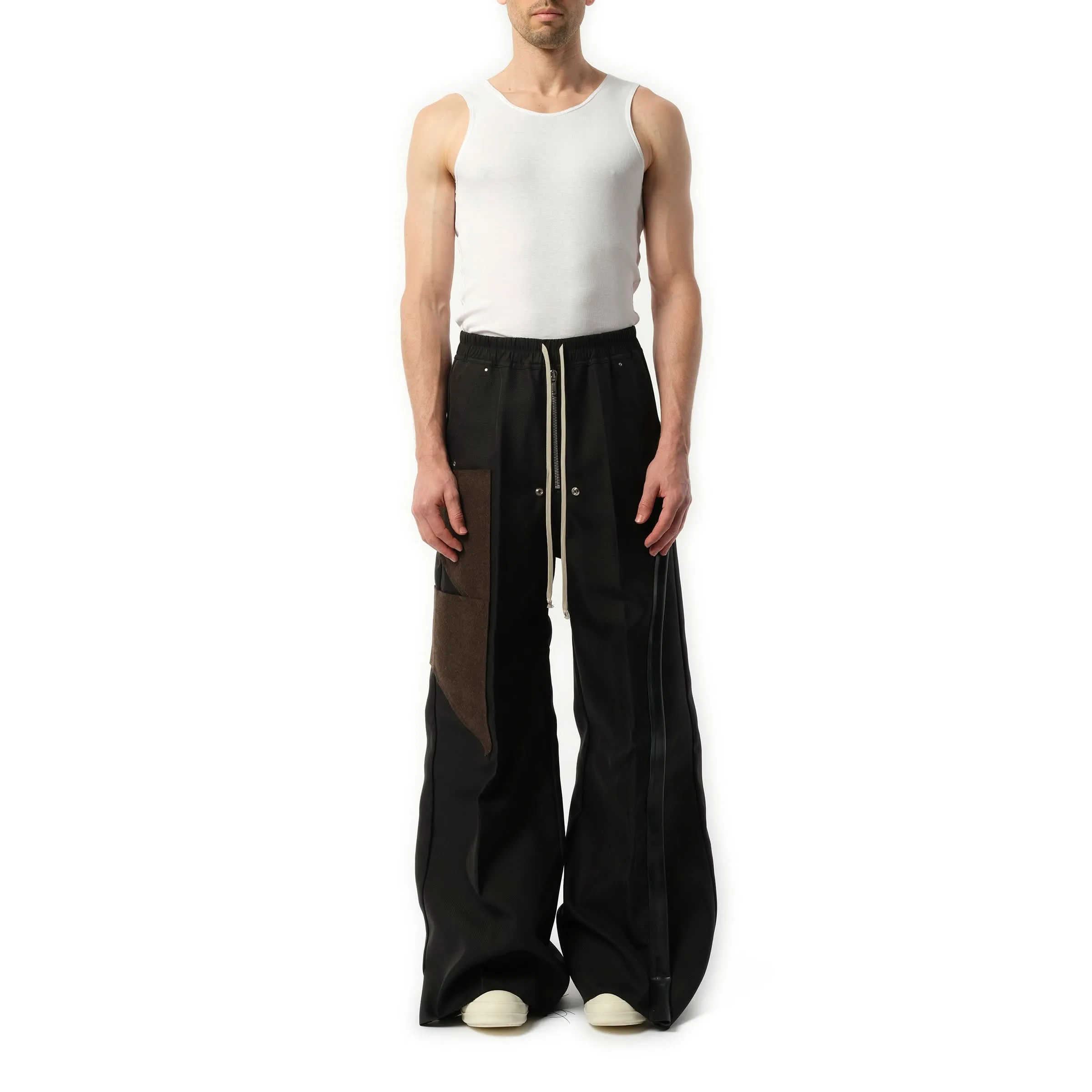 Wide Bela Pants in Black/Brown