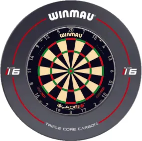 Winmau Blade 6 Triple Core Dartboard With Blade 6 Grey Surround