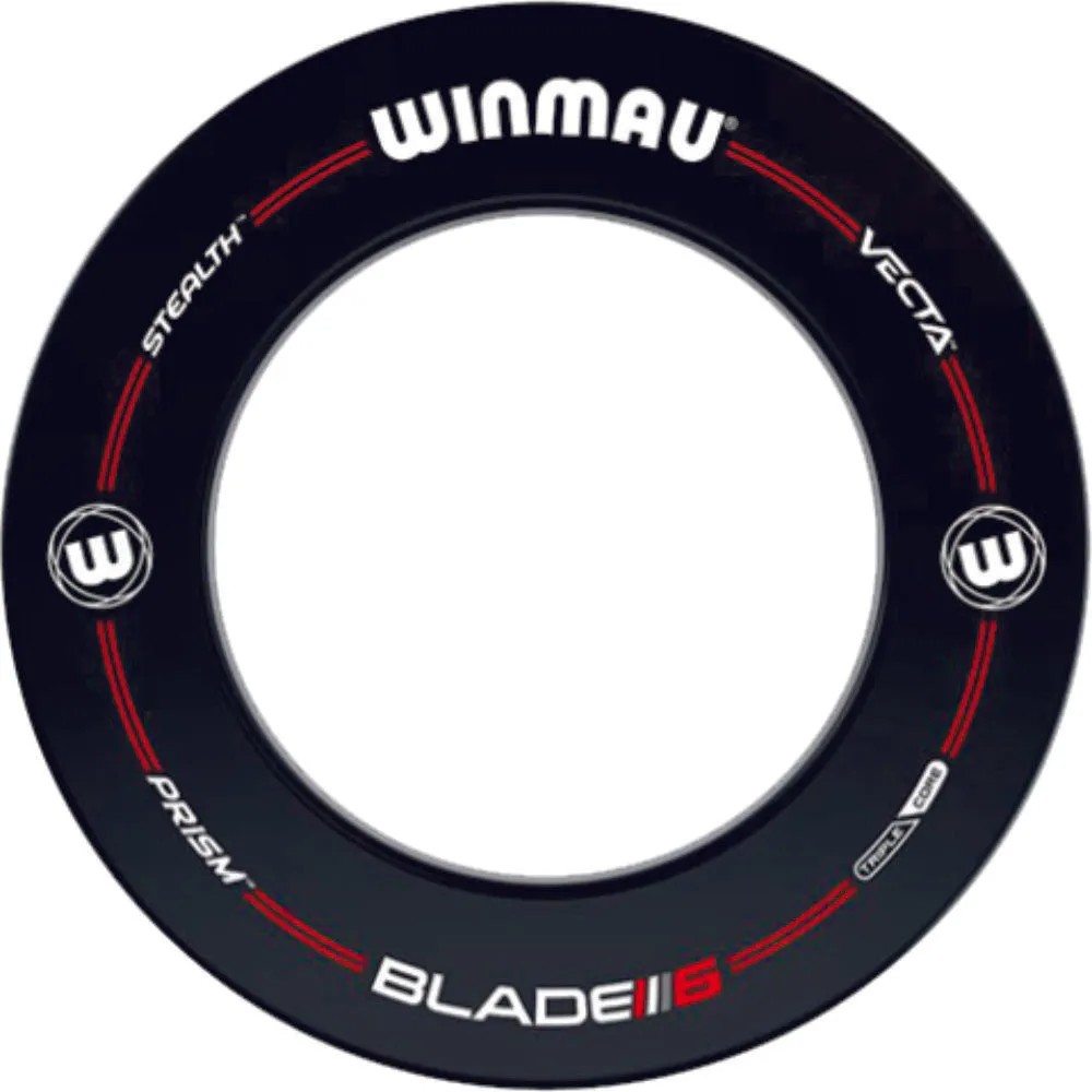 Winmau Blade 6 Triple Core Dartboard with Blade 6 Surround Plus Free Darts