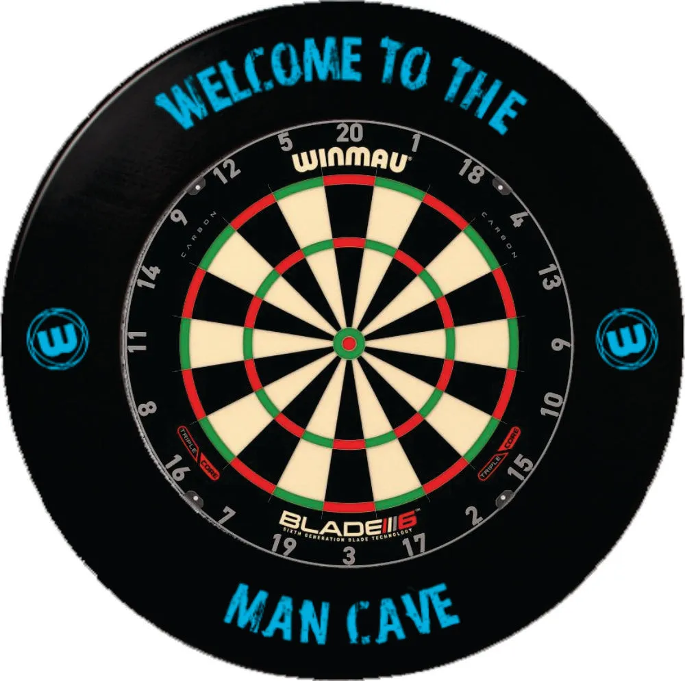 Winmau Blade 6 Triple Core Dartboard with Mancave Surround