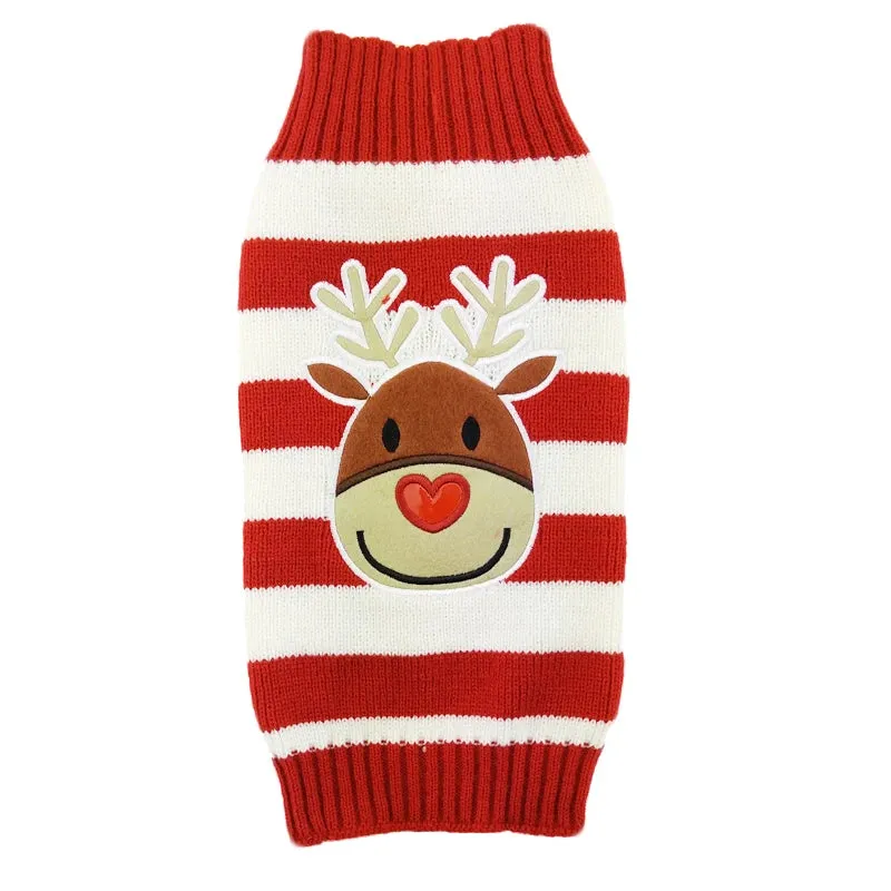 Winter Dog Clothes Christmas Holiday Sweater Chihuahua Teddy Outfit coat for Small Medium Large Dog and Cat  Autumn  Warm