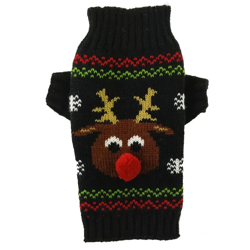 Winter Dog Clothes Christmas Holiday Sweater Chihuahua Teddy Outfit coat for Small Medium Large Dog and Cat  Autumn  Warm