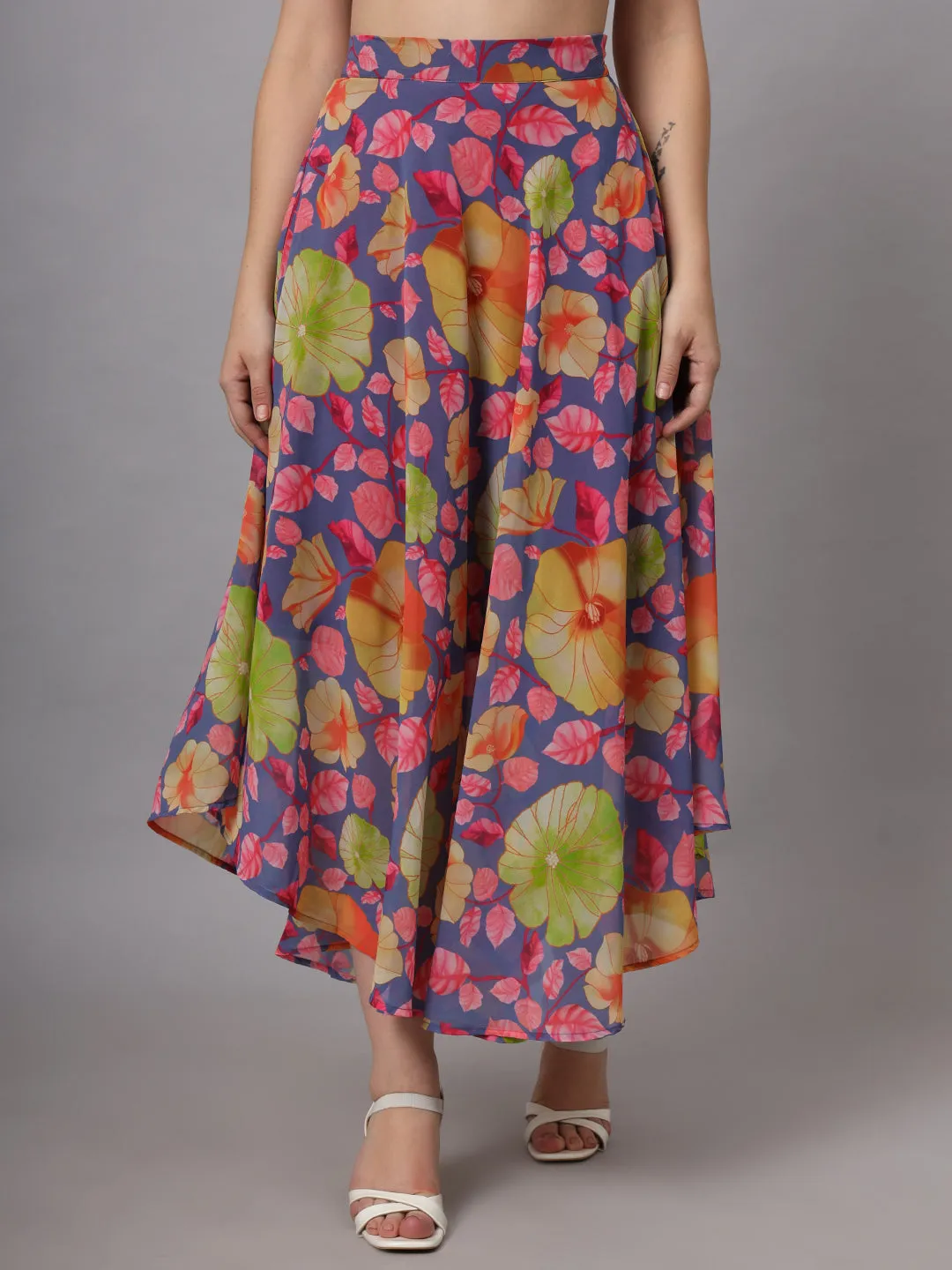 Women Floral Printed Maxi Skirt