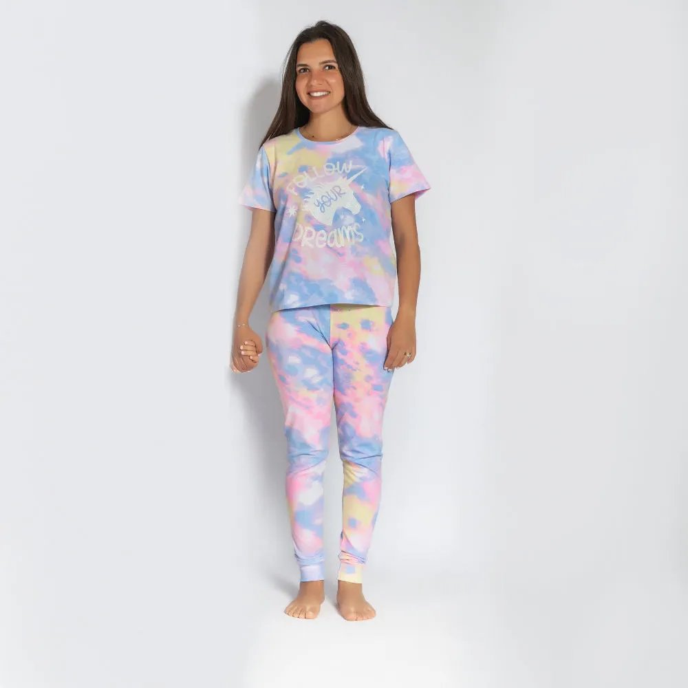 Women Unicorn Tie Dye pants set