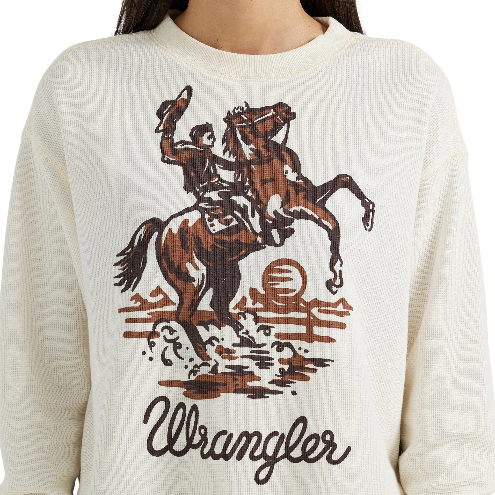 Wrangler Women's White Buck Thermal Shirt