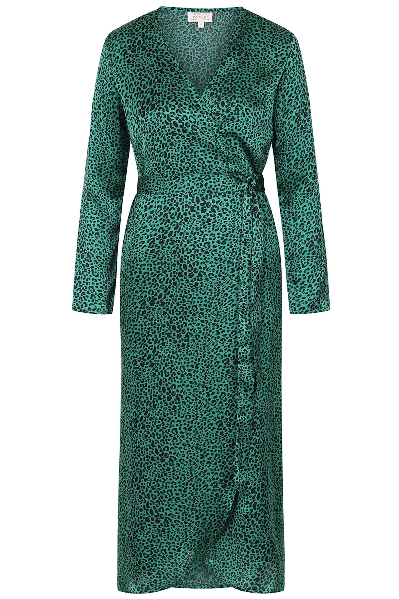 Yondal Dress In Small Green Leopard Print